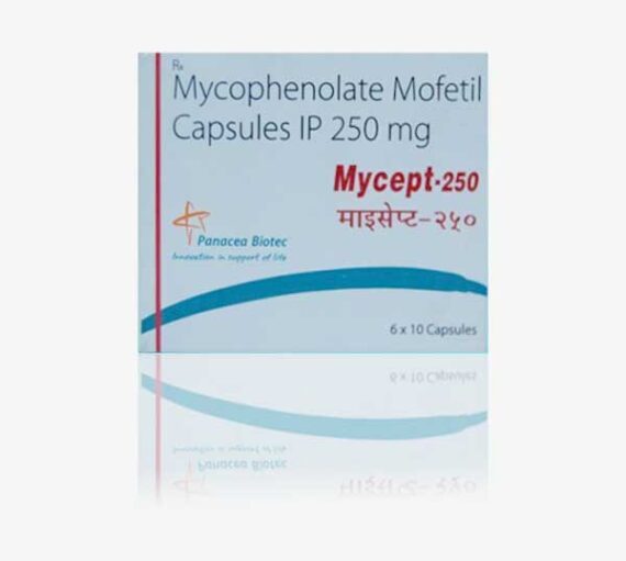 Mycept Mycophenolate 250 mg Capsules 60S
